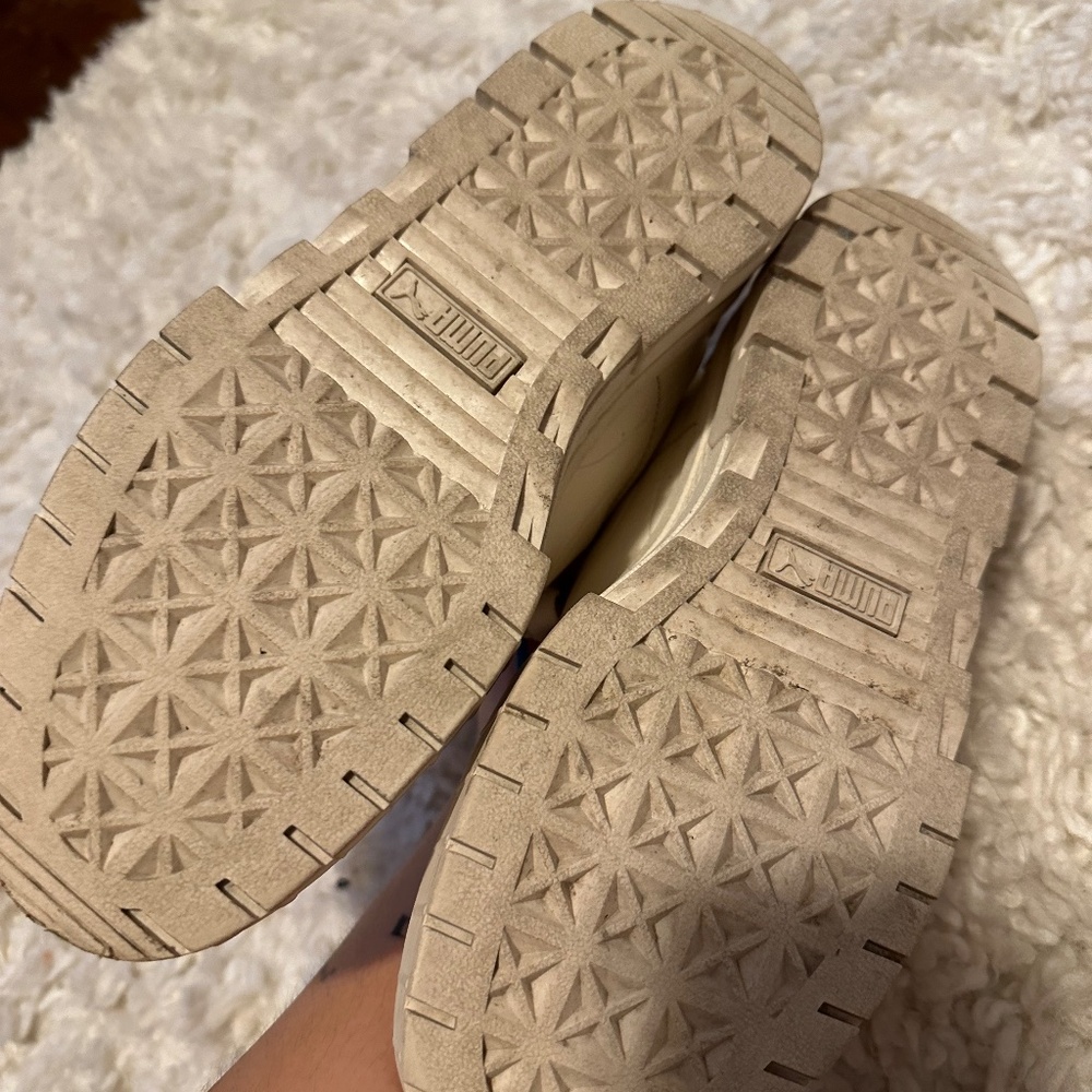 Puma White Platform Sneakers with Blue Accents - Picture 5 of 6